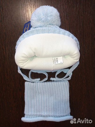 Комплект шапка и снуд для девочек, зимний