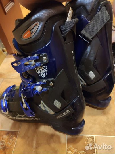 Горные лыжи и ботинки с палками