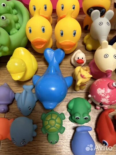 Игрушки для купания+ванночка для кукол