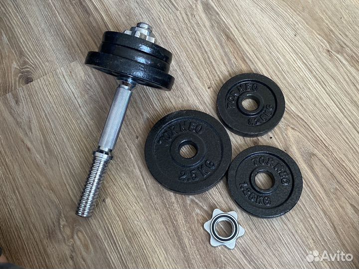 Гантеля разборная общим весом на 10 кг