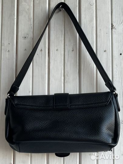 Сумка кожаная черная