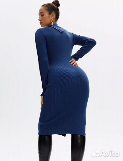 Платье-лапша с разрезом