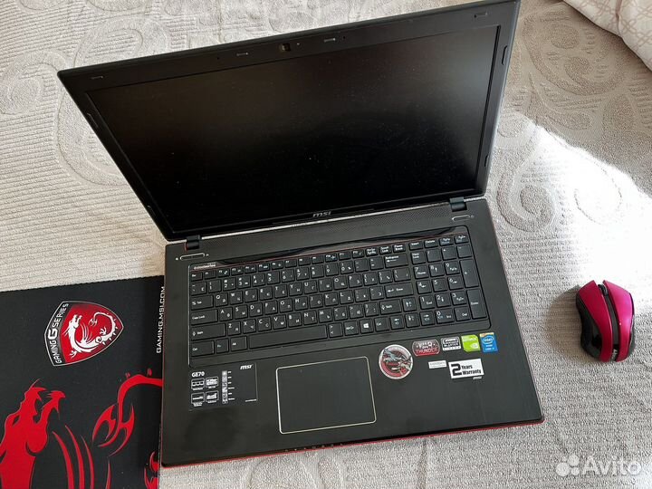 Игровой ноутбук msi ge70