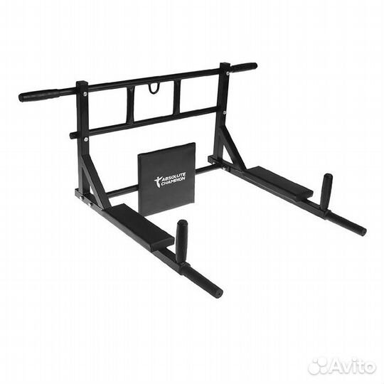 Турник-брусья 3в1 Атлет чёрный с прямым грифом