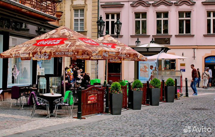 Уличный зонт от дождя. Центральная опора