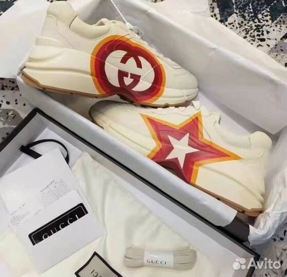 Кроссовки из натуральной кожи Gucci