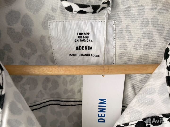 Джинсовая куртка леопардовая HM 46 48