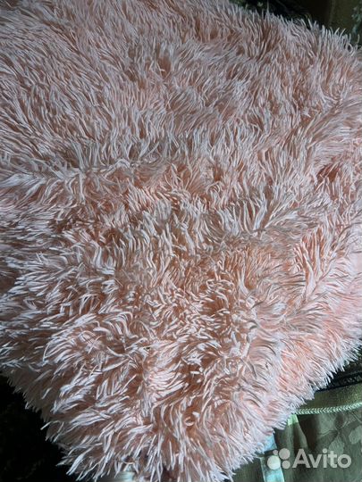 Плед пушистый розовый