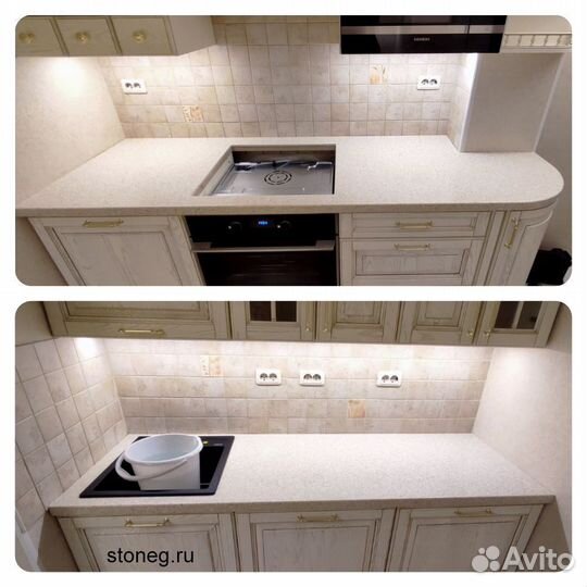 Cтолешницы для кухонного гарнитура из камня m2