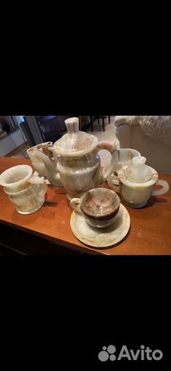 Сервиз чайный из оникса 6 персон