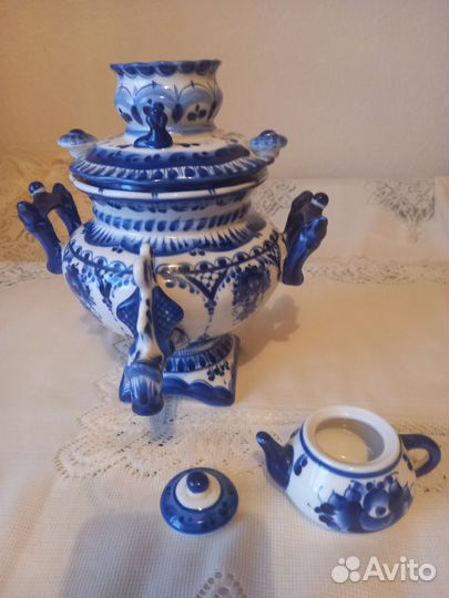 Самовар гжель емкость для чая