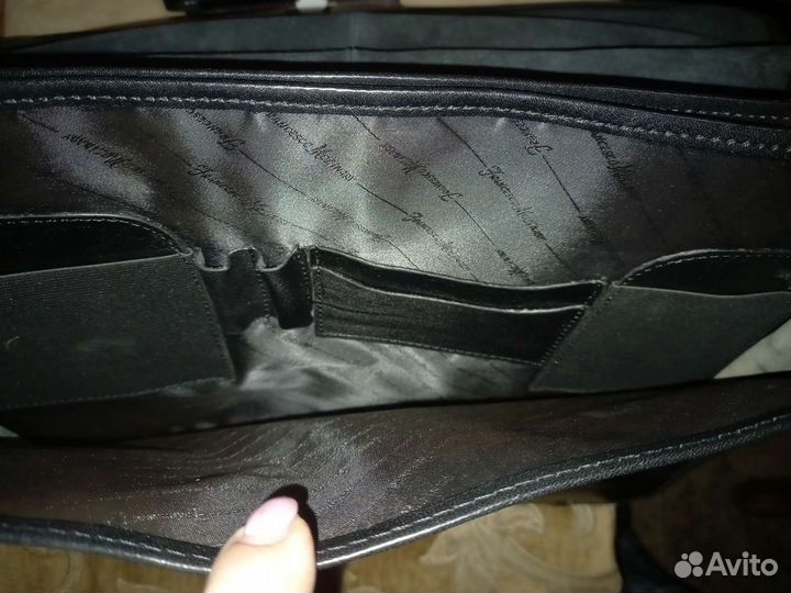 Мужской кожаный портфель новый Francesco Molinary