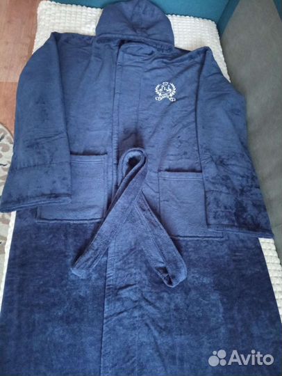 Халат мужской новый, с капюшоном