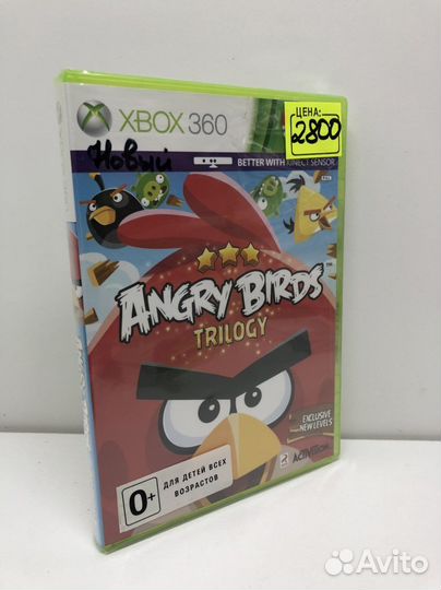 Диск Angry Birds trilogy Новый для Xbox 360