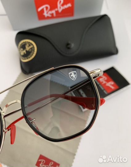 Очки ray ban hexagonal ferrari пепельные