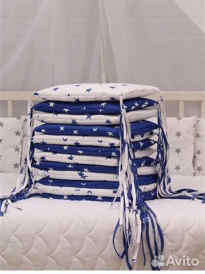 Комплект бортиков 12 шт + мобиль в кроватку