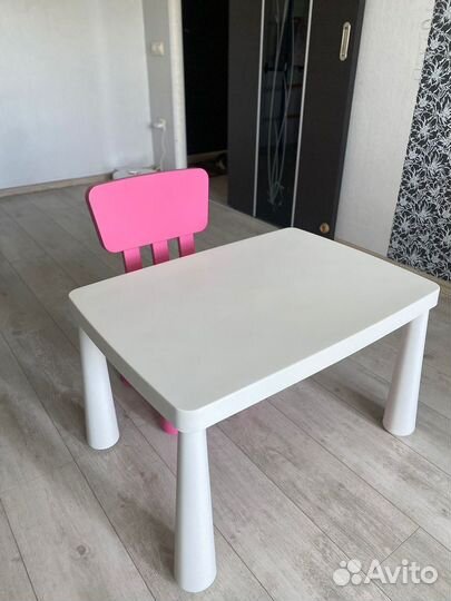 IKEA маммут детский стол, стул и табурет