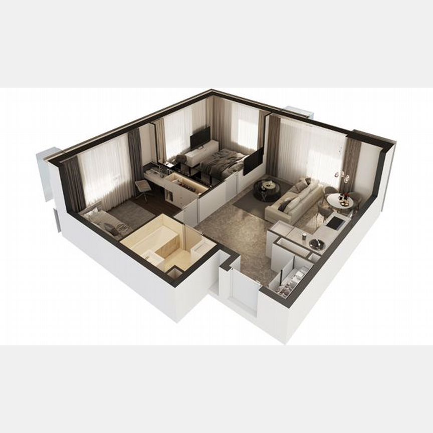 2-к. апартаменты, 52,6 м², 4/30 эт.