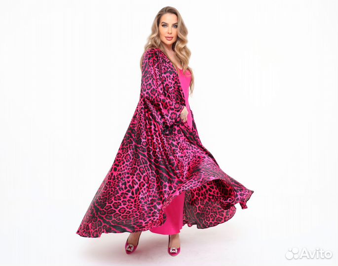 Платье накидка леопард