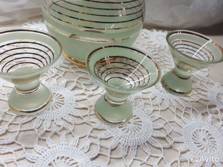 Графин СССР в наборе с 3шт стопки