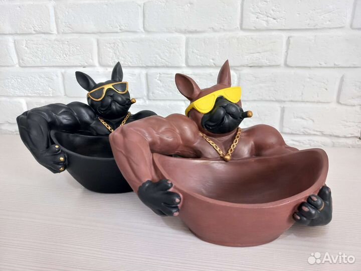 Статуэтка-ваза Бульдог Качок