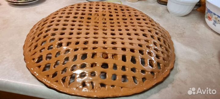 Тарелка декоративная глина