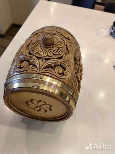 Бочка деревянная ручной работы с колбой внутри