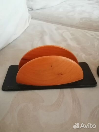 Салфетница и вазочка набор дерево