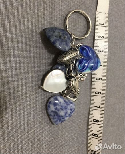 Брелок на сумку с сердечками валентинка