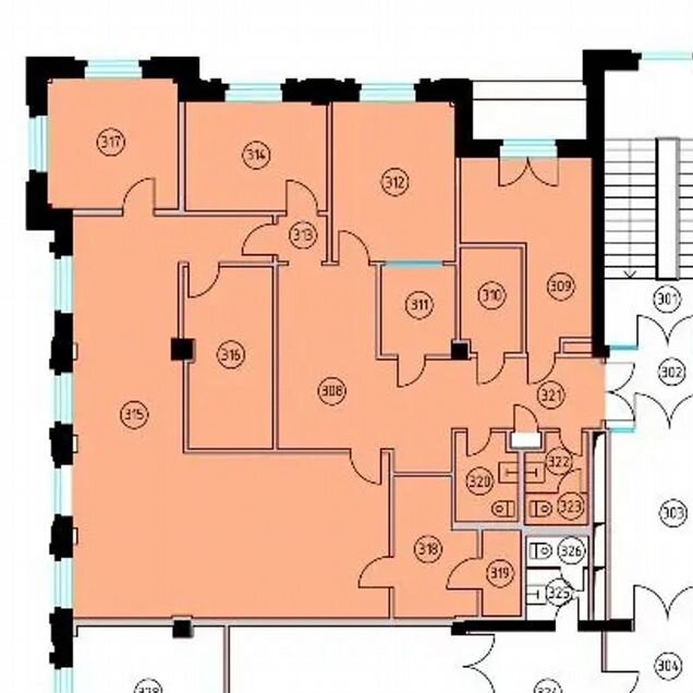 Офис с сан. узлом, 192 м²