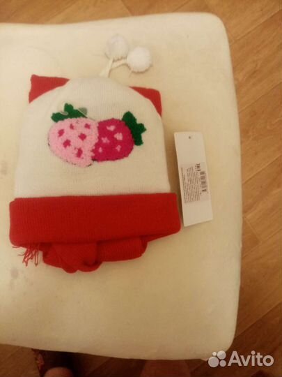 Детская шапка с шарфиком