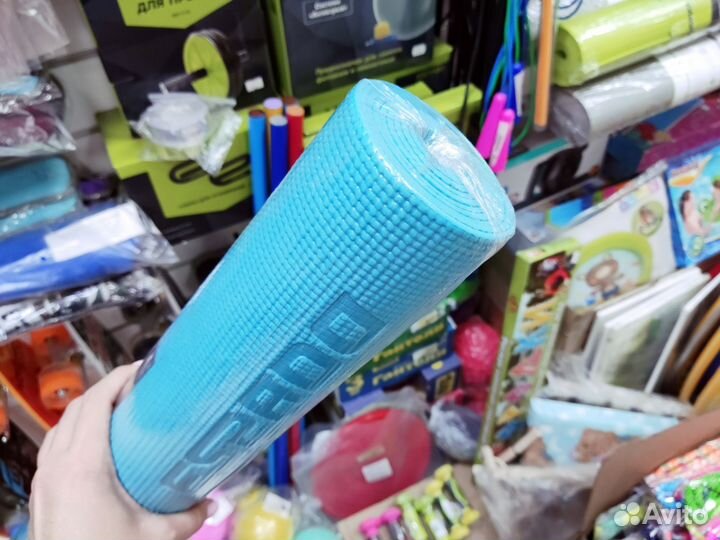 Коврик для йоги espado PVC 173*61*0.3 см, голубой