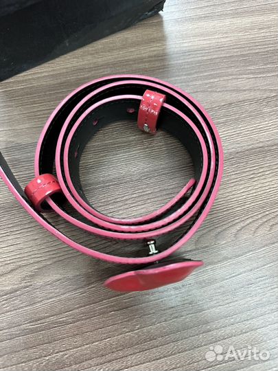 Ремень пояс женский натуральная кожа розовый