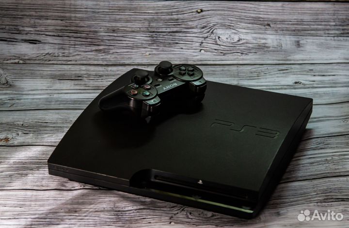 PS3 Slim 500гб + 90 топовых игр