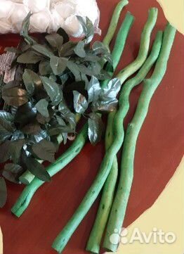 Листики, проволока, палочки для топиария