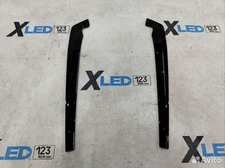 Комплект сплиттеры элероны по бокам BMW G30 глянец