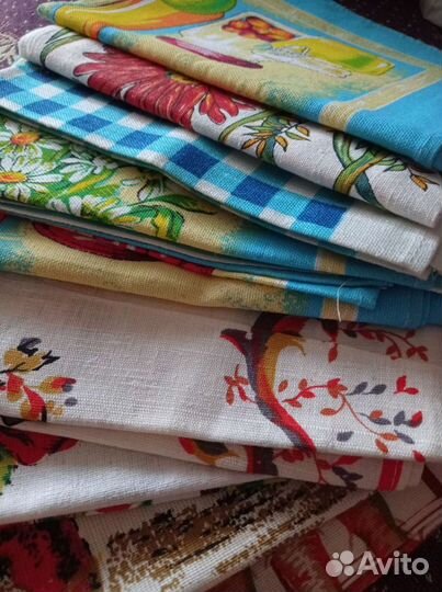 Кухонные полотенца, фартук, салфетки. Лён, хлопок