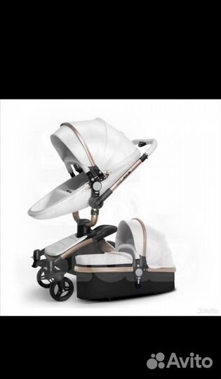 Коляска 2 в 1 эко кожа