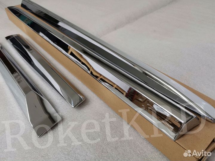 Молдинги дверей prado 150 хром