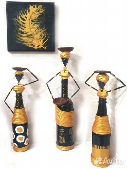 Подсвечники африканки +картина