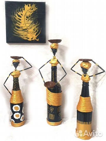 Подсвечники африканки +картина
