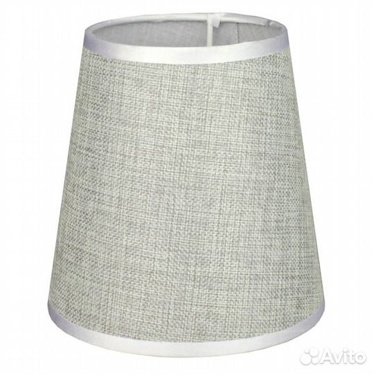 Абажур А16228 ткань+пленка пвх Е14Х 40Вт Лен серый