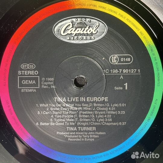 Tina Turner – Tina Live In Europe 2LP (1988г.)