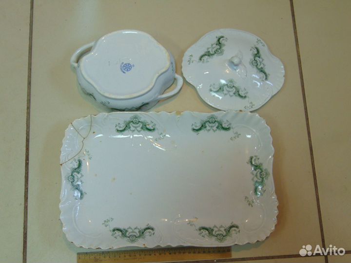 Сервиз,блюдо,соусник.Царский Кузнецов