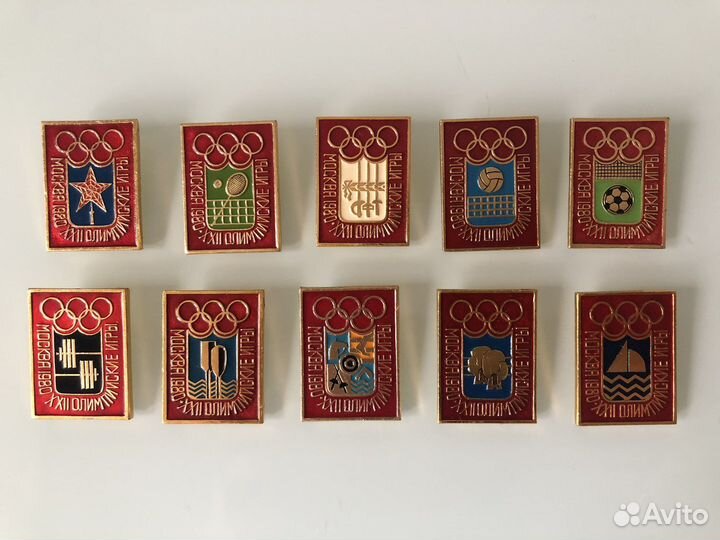 Набор значков «Олимпийские виды спорта» 1980