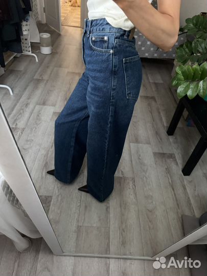 Джинсы женские широкие