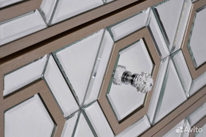 KFG044 Тумба зеркальная 3 ящика 46*42*66см