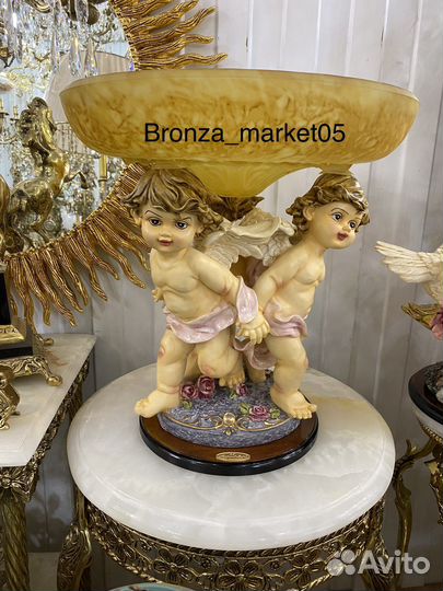 Ваза для фруктов цветное стекло