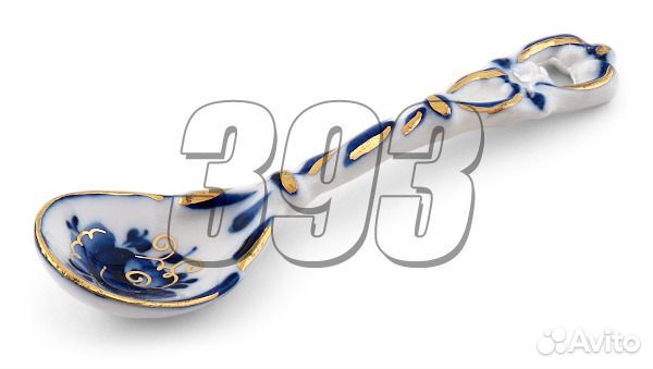 Ложка Гжель №5 позолоченная (34053)