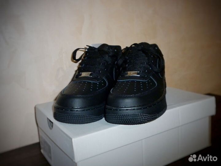 Мужские Nike Air Force 1 чёрные